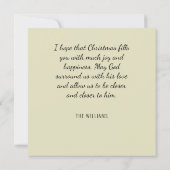 ヴィンテージマドンナと子供の宗教クリスマスカード サンキューカード (裏面)