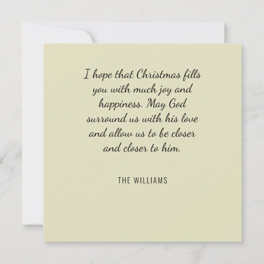 ヴィンテージマドンナと子供の宗教クリスマスカード サンキューカード (裏面)