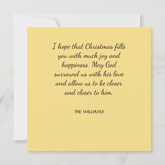 ヴィンテージマドンナと子供の宗教クリスマスカード サンキューカード (裏面)