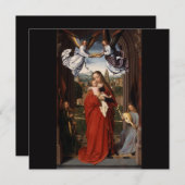 ヴィンテージマドンナと子供の宗教クリスマスカード サンキューカード (正面/裏面)