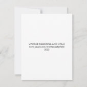 ヴィンテージマドンナ及び子供用クリスマスカード ノートカード (裏面)