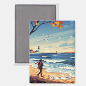 ヴィンテージマナスクアンニュージャージートラベル マグネット (正面/裏面)