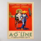 ヴィンテージマニラ香港日本オーストラリア旅行 ポスター (正面)