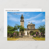 ヴィンテージマニラ・フィリピン旅行用水彩画レトロ ポストカード (正面/裏面)