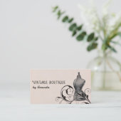 ヴィンテージマネキンシーメストレスファッション裁縫ブシン 名刺 (スタンド正面)