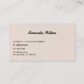 ヴィンテージマネキンシーメストレスファッション裁縫ブシン 名刺 (裏面)