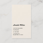 ヴィンテージマネキンシーメストレスファッション裁縫 名刺 (裏面)