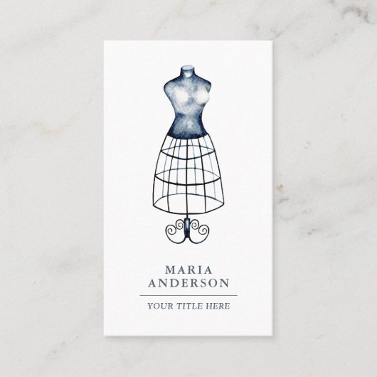 ヴィンテージマネキンドレス型枠ファッションスタイリスト 名刺 (正面)