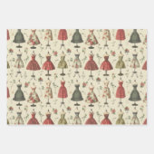 ヴィンテージマネキンパターン ラッピングペーパーシート (正面2)