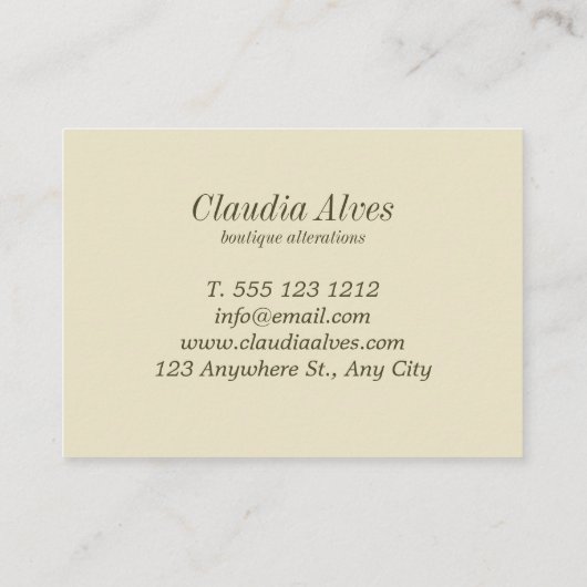 ヴィンテージマネキンパターン 名刺 (裏面)