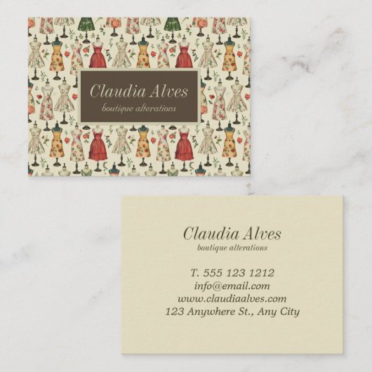 ヴィンテージマネキンパターン 名刺 (正面/裏面)