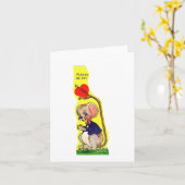 ヴィンテージマバレンタイン カード (黄色い花)