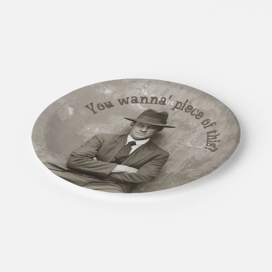 ヴィンテージマフィアおもしろいギャング ペーパープレート (アングル)