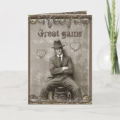 ヴィンテージマフィアの男性のロマンチックおもしろいな恋 カード (正面)