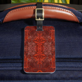 ヴィンテージマホガニーのテクスチャパターン ラゲッジタグ