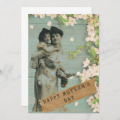 ヴィンテージママが変更されたアートマザーズデイカード (正面/裏面)