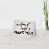 ヴィンテージママとベビーサメ海～ビーチありがとう サンキューカード (正面)