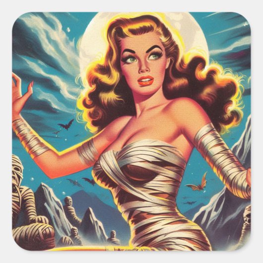 ヴィンテージママの娘 スクエアシール (正面)