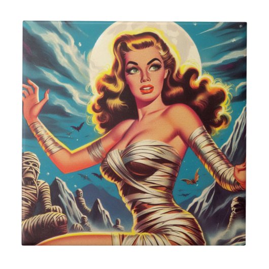 ヴィンテージママの娘 タイル (正面)