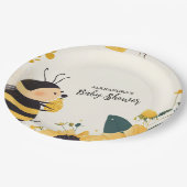 ヴィンテージママへビー黄フローラ赤ちゃんシャワー ペーパープレート (アングル)