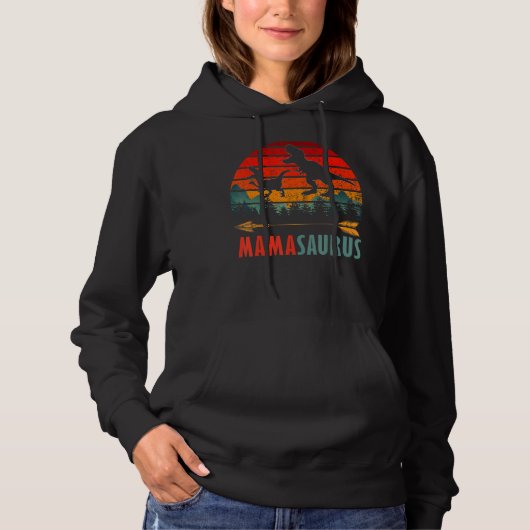 ヴィンテージママサウルスTレックス恐竜ママサウルス パーカ (正面)