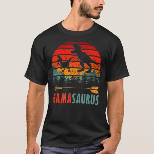 ヴィンテージママサウルスTレックス恐竜ママサウルス Tシャツ (正面)