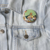 ヴィンテージママサービングブレックファーストインベッドバイファミリー 缶バッジ (インサイチュ)