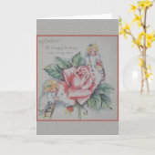 ヴィンテージママ誕生日グリーティングカード カード (黄色い花)