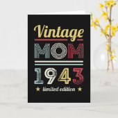 ヴィンテージママ1943 80th誕生日ギフト女性レトロ カード (黄色い花)