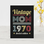 ヴィンテージママ1970 50th誕生日ギフト女性レトロ カード (黄色い花)