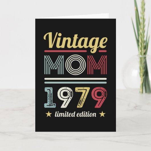 ヴィンテージママ1979 50th誕生日ギフト女性レトロ カード (正面)
