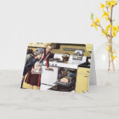 ヴィンテージマムインザキッチン料理アイースターハム カード (黄色い花)