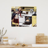 ヴィンテージマムインザキッチン料理アイースターハム ポスター (キッチン)