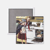 ヴィンテージマムインザキッチン料理アイースターハム マグネット (正面/裏面)