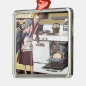 ヴィンテージマムインザキッチン料理アイースターハム メタルオーナメント (左)