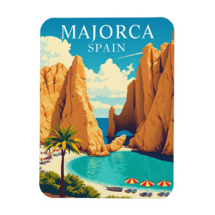 ヴィンテージマヨルカスペインビーチ旅行記念 マグネット