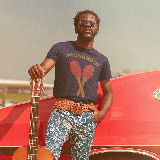 ヴィンテージマラカカスタムスのスローガングラフィック Tシャツ