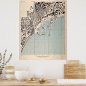 ヴィンテージマラガの地図（1943年） ポスター (キッチン)