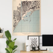 ヴィンテージマラガの地図（1943年） ポスター (ホームオフィス)