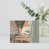 ヴィンテージマラケシュモロッコスーク ポストカード (スタンド正面)