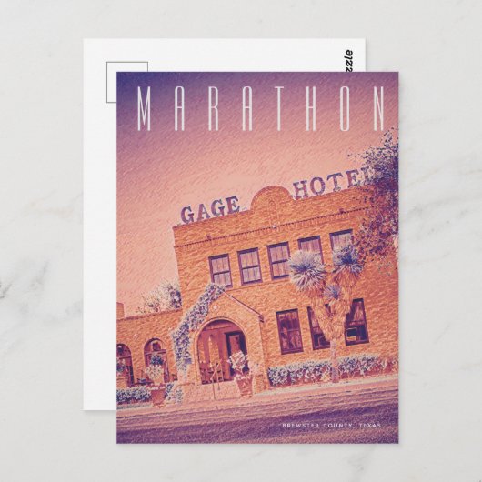 ヴィンテージマラソンテキサス州旅行はがき ポストカード (正面/裏面)