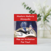 ヴィンテージマラリア蚊 インビテーションポストカード (スタンド正面)