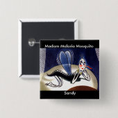 ヴィンテージマラリア蚊 缶バッジ (正面&裏面)