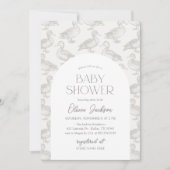 ヴィンテージマラルダックベビーシャワー 招待状 (正面)