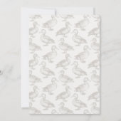 ヴィンテージマラルダックベビーシャワー 招待状 (裏面)