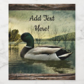 ヴィンテージマラードアヒル風化葉書ワインラベル ワインラベル (シングルラベル)