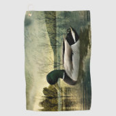 ヴィンテージマラードアヒル風化葉書 ゴルフタオル (正面)