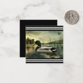 ヴィンテージマラードアヒル風化葉書 ノートカード (正面/裏面インサイチュ)