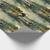 ヴィンテージマラードアヒル風化葉書 ラッピングペーパー (角)