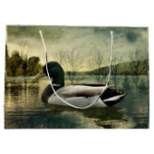 ヴィンテージマラードアヒル風化葉書 ラージペーパーバッグ (裏面)